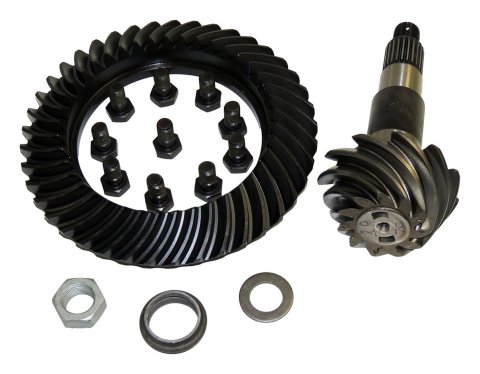 Crown Automotive Ring and Pinion Gear Installation Kit Combos 68038761AA Dana 44 Jeep Wrangler JK 3.73 Gears Gears, 3.73:1 Ratio, 32-spline, Standard Rotation, Kit, Rear, 44, Jeep,