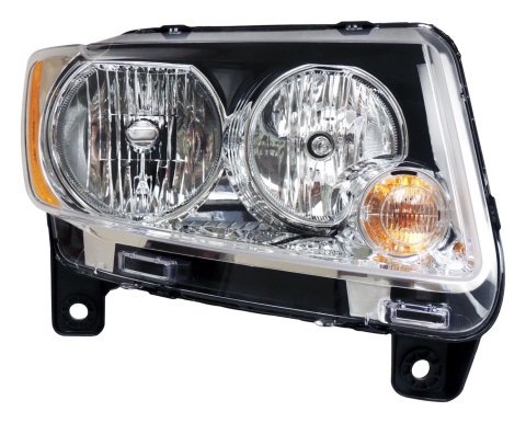 Crown Automotive Headlight Assemblies for 2011-2013 GRAND CHEROKEE - 55079378AE Assembly, Passenger Side, OEM Style, Amber/Clear Lens, Jeep, Each