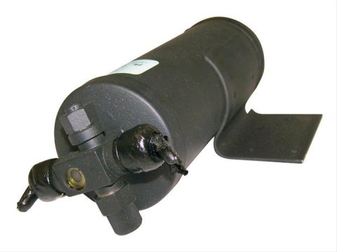 Crown Automotive Air Conditioning Driers and Accumulators for 1994-1995 WRANGLER - 4797003 Receiver Drier, Round, Vertical Mounting Style, Steel, Black, Jeep, Each