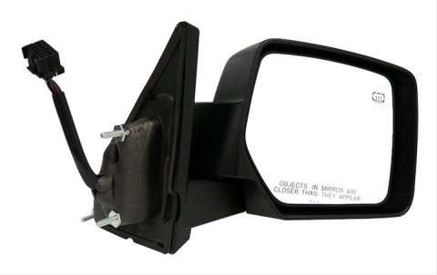 Crown Automotive Side View Mirrors for 2007-2015 PATRIOT - 5155462AG Mirror, Replacement, Passenger Side, Electric, Flat, Heated, Black Textured Housing, Jeep, Each