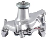 Tuff Stuff Performance Supercool Water Pumps 1448NB Pump, Mechanical, High-Volume, Aluminum, Smoothie, Polished, Chevy, Small Block, Long Pump, Each thumbnail 1