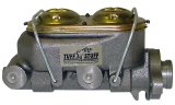 Tuff Stuff Performance Brake Master Cylinders 2071NB Cylinder, Cast Iron, Natural, 1.125 in. Bore, Dual Reservoir, Shallow Bore, Each thumbnail 2