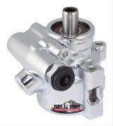 Tuff Stuff Performance Power Steering Pumps 6175ALD-1 Type II power steering pump, Chrome, GM pressure slip, threaded mtg and top pressure port, 1200 PSI thumbnail 1