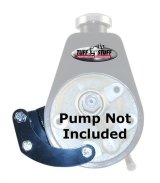 Tuff Stuff Performance Saginaw Power Steering Brackets 6504B Brackets, P Series, Driver Side, Black Powdercoated, Chevy, Small Block, Kit thumbnail 1