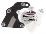 Tuff Stuff Performance Type II Power Steering Pump Brackets 6505B Brackets, GM 2, Driver Side, Black Powdercoated, Chevy, Big Block, Kit thumbnail 1