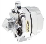 Tuff Stuff Performance Silver Bullet Alternators 7068ABULL6G Alternator, Internal Regulator, 100 Amp, One Wire, Serpentine, Chrome, Ford, L4/L6/V6/V8, Each thumbnail 1