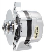 Tuff Stuff Performance High-Amp Output Alternators 7078NA Alternator, Chrome, 70 Amps, V-Belt, Ford, Lincoln, Mercury, Each thumbnail 1