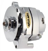 Tuff Stuff Performance High-Amp Output Alternators 7078NC Alternator, Chrome, 100 Amps, V-Belt, Ford, Lincoln, Mercury, Hybrid Case, Each thumbnail 1
