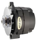 Tuff Stuff Performance High-Amp Output Stealth Black Alternators 7127NKB12 Alternator, Performance, High Amp, GM 10si Case Style, 12 V, 140 Amps, Powdercoated, V-Belt, Each thumbnail 2