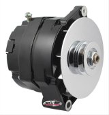 Tuff Stuff Performance High-Amp Output Stealth Black Alternators 7127NKB9 Alternator, Performance, High Amp, GM 10si Case Style, 12 V, 140 Amps, Powdercoated, V-Belt, Each thumbnail 1