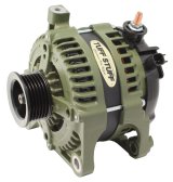 Tuff Stuff Performance Mudder Wrangler JK High-Amp Alternators for 2007-2011 WRANGLER - 7515G Alternator, Mudder, 250 Amp, 6G, Army Green Powdercoat, 2007-11 Jeep JK, Each thumbnail 1