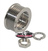 Tuff Stuff Performance Alternator Pulleys 7610A Pulley, Chrome, 6 Groove, .664 in. Bore, 2.25 in. Diameter,Fits 10SI, 10DN, Hy-Brid, CS130, Each thumbnail 1