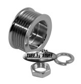 Tuff Stuff Performance Alternator Pulleys 7610A Pulley, Chrome, 6 Groove, .664 in. Bore, 2.25 in. Diameter,Fits 10SI, 10DN, Hy-Brid, CS130, Each thumbnail 2