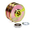 Tuff Stuff Performance Alternator Pulleys 7610FD Pulleys, V-belt Style, 2-groove, Steel, Gold, 0.664 in. Bore Diameter, 2.628 in. O.D., Each thumbnail 2