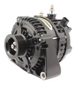 Tuff Stuff Performance MAX AMP Stealth Black Alternators 8435B6GOE Alternator, 225 AMP, OEM Wire, Powdercoated, Serpentine Pulley, Chevy, GMC, Each thumbnail 1
