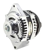 Tuff Stuff Performance MAX AMP Output Alternators 8441C1G1W Alternator, Internal Regulator, 225 Amp, One Wire, V-Belt Pulley, Chrome, Ford, Each thumbnail 1