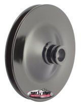 Tuff Stuff Performance Power Steering Pump Pulleys 8485B Pulley, Saginaw, V-belt Style, 1-groove, Steel, Black Powdercoated, 5.80 in. O.D., Chevy, Press Fit, Each thumbnail 2