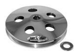 Tuff Stuff Performance Power Steering Pump Pulleys 8488A Pulley, Saginaw, V-belt Style, 1-groove, Aluminum, Chrome, 5.80 in. O.D., Chevy, Keyway, Each thumbnail 2