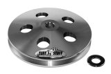 Tuff Stuff Performance Power Steering Pump Pulleys 8488C Pulley, Saginaw, V-belt Style, 1-groove, Aluminum, Natural, 5.80 in. O.D., Chevy, Keyway, Each thumbnail 2