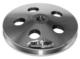 Tuff Stuff Performance Power Steering Pump Pulleys 8488C Pulley, Saginaw, V-belt Style, 1-groove, Aluminum, Natural, 5.80 in. O.D., Chevy, Keyway, Each thumbnail 3