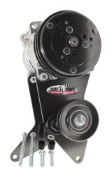 Tuff Stuff Performance Air Conditioner Brackets 8496B A/C Compressor Bracket for Sanden SD508 W/ BBC Long Water Pump Black Powder Coated thumbnail 1