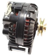 Tuff Stuff Performance High-Amp Output Stealth Black Alternators 9509RFSP and Generators, Alternators, Chrysler Square Back Case Style, 12 V, 130 amps, V-belt Pulley, Chrysler, Dodge thumbnail 1