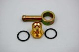 AED Fuel Bowl Fittings 5427 Fitting, Carburetor Inlet, Banjo, 9/16-24 in. Hose Barb, 5/16 in., Steel, Gold Iridited, Each thumbnail 3