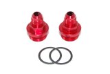 AED Fuel Bowl Fittings 6090 Fitting, Carburetor Inlet, 7/8-20 in. to -6 AN Threads, Aluminum, Red, Pair thumbnail 4