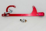 AED Billet Throttle Linkage and Spring Brackets 6601R Cable Bracket, Aluminum, Red Anodized, Holley, 4150, Fits Ford Cable, Each thumbnail 2