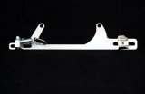 AED Billet Throttle Linkage and Spring Brackets 6605C Cable Bracket, Aluminum, Clear Anodized, Holley, 4500, Fits GM Cable, Each thumbnail 1
