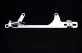 AED Billet Throttle Linkage and Spring Brackets 6605C Cable Bracket, Aluminum, Clear Anodized, Holley, 4500, Fits GM Cable, Each thumbnail 2