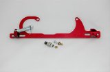 AED Billet Edelbrock Linkage Brackets 6700R Throttle Cable Bracket, Aluminum, Red Anodized, Edelbrock, Carter, Chevy, Each thumbnail 1