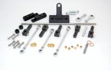 AED Pro Tunnel Ram Linkage Kits 7000 Throttle Kit, Dual Quad, Sideways Mount, Chevy, Small Block, Holley, Edelbrock, Carter, Kit thumbnail 1