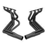 Doug's Headers D381-B Headers, Side Mount, Steel, High Temperature Black Paint, Chevy, Pair thumbnail 1