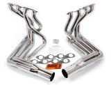Doug's Headers D381-C Headers, Side Mount, Steel, Chrome, 4 in. Collector, Round Port, Chevy, Big Block, Pair thumbnail 2
