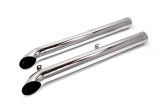 Doug's Headers Corvette Side Pipes for 1963-1982 CORVETTE - D930-C Pipes, Exhaust, Non-shielded Pipe Style, Steel, Chrome, 4 in Inlet/Outlet, 44.750 in Length, Chevy, Pair thumbnail 1