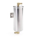 Be Cool Catch Cans 70003 Overflow Tank, 1 Pint, Round, Aluminum, Natural, 3/8 in. Hose Barb Inlet/Outlet, Universal, Each thumbnail 1