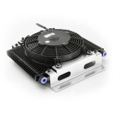 Be Cool Transmission Cooler Modules 96301 Module, Aluminum, Black, -6 AN Female Threads, Fan, Single, Puller, 440 cfm, Each thumbnail 2