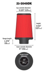 AEM 3.5 in Short Neck 9 in Element Filter thumbnail 4