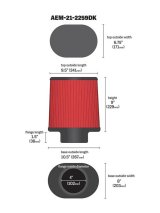 AEM 4.00 in Dryflow Air Filter Oval 9.00 in Element thumbnail 4