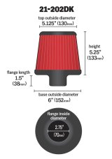 AEM 2.75 in Short Neck 5 in Element Filter thumbnail 4
