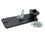 AGM Products Universal Brake Reservoir Caps AGM-BPB-CUNV Master Cylinder Covers, Universal, Single Bail Style, Aluminum, Black Finish, Round Cap Adapter, with Air Fitting, Grommet Adapters, Each thumbnail 1