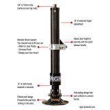 AGM Products Manual Jack Systems AGM-EJA-2011 Jack, Manual, UTV, 1.5-Ton, 17.00 in. Maximum Lift, 14.00 In. Travel, Aluminum, Black, Each thumbnail 2