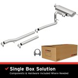 BRExhaust Direct-Fit Exhaust Systems for 2007-2011 WRANGLER - 106-0045 Systems, Direct-Fit, Cat-back, Single, Steel, Aluminized, Rear Exit, Polished Tip, Jeep, Kit thumbnail 1