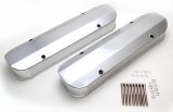 Hamburger's Performance Fabricated Aluminum Valve Covers 1040 Covers, Tall, Aluminum, Brushed, Plain Cover Top, Ford, Small Block, Perimeter Bolt, Pair thumbnail 1