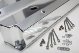 Hamburger's Performance Fabricated Aluminum Valve Covers 1052 Covers, Tall, Fabricated, Aluminum, Polished, Mopar, Big Block, Pair thumbnail 4