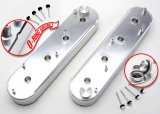 Hamburger's Performance Fabricated Aluminum Valve Covers 1061 Covers, Tall, Centerbolt, Fabricated, Aluminum, Natural, Chevy, LS, Pair thumbnail 1