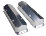 Hamburger's Performance Fabricated Aluminum Valve Covers 1087 Covers, Tall, Fabricated, Aluminum, Natural, Ford, Small Block, Pair thumbnail 2
