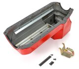 Hamburger's Performance Econo Series Oil Pans 1099 Pan, Drag Race, Steel, Red, 7 qt., Chevy, Engine Swap, 2 Pc Seal, Small Block V8, RWD/4WD, Each thumbnail 1