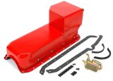 Hamburger's Performance Econo Series Oil Pans 1099 Pan, Drag Race, Steel, Red, 7 qt., Chevy, Engine Swap, 2 Pc Seal, Small Block V8, RWD/4WD, Each thumbnail 2
